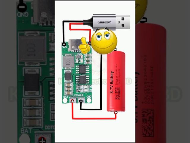 DIY Lithium battery charger circuit diagram #khairunelectronicsbd #diycircuit #shorts #shortsfeed