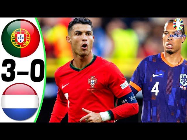 Portugal vs Netherlands 3-0 - All Goals and Highlights 2024  RONALDO