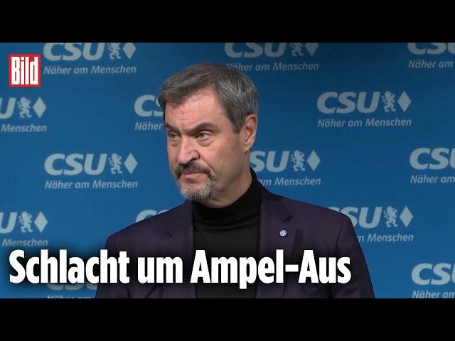 CSU-Chef Markus Söder fordert sofortige Neuwahl