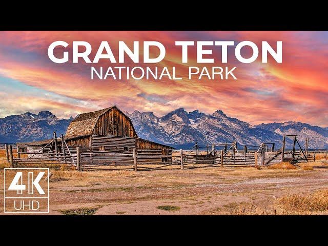 Amazing Mountains of Grand Teton National Park - Wallpapers Slideshow in 4K UHD (no sound)