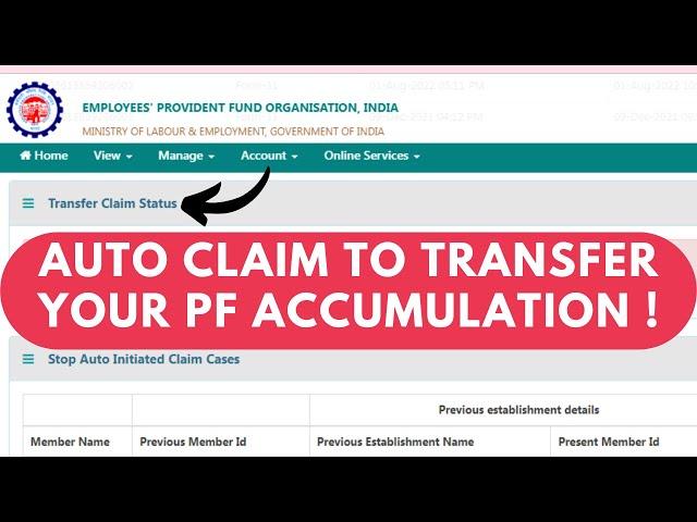 Auto Claim to Transfer Your PF Accumulation !