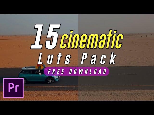 15 FREE Cinematic Luts Pack Download | How To Use Luts Pack in Adobe Premiere Pro Tutorial |