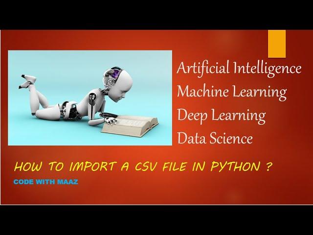 Import a csv file into jupyter notebook | python |