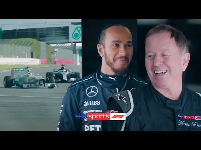 'What an absolute privilege'  Martin Brundle drives Mercedes cars WITH Lewis Hamilton