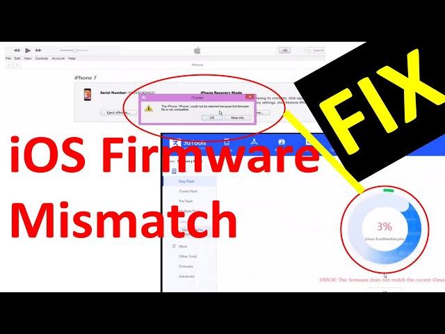 How to Fix iPhone Firmware Does not Match.