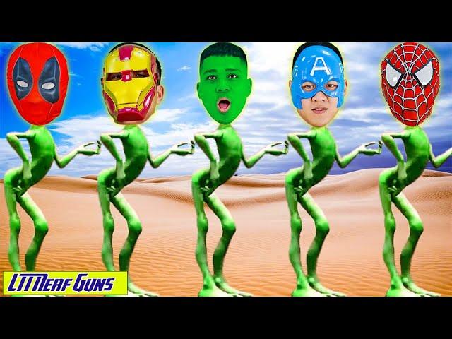 LTT Nerf Guns: Team Patrol X-Shot Nerf Guns Fight Against Criminal Wrong Heads Top Superheroes