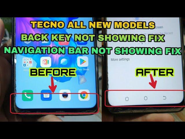 ALL Tecno New Models FIX Navigation Bar / Back Recent Menu Buttons Not Showing = Urdu-Hindi