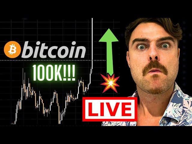 BITCOIN WILL HIT $100K RIGHT NOW!!!!!!!!!  (24 HR LIVE TRADING!!!!!!!)