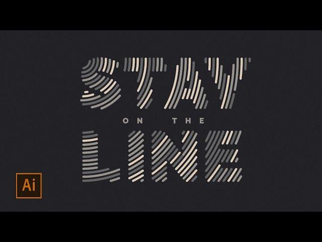 How to Fill Text with Lines in Illustrator