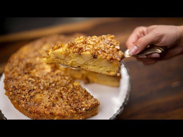 Apple Caramel Cake with Walnuts / Apple Pie / Quick Apple Pie Recipe