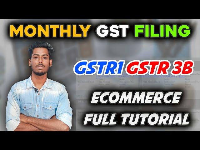 How To File GST Monthly Return | New Update 2024 Table 14 & 15 | Ecommerce | Tamil