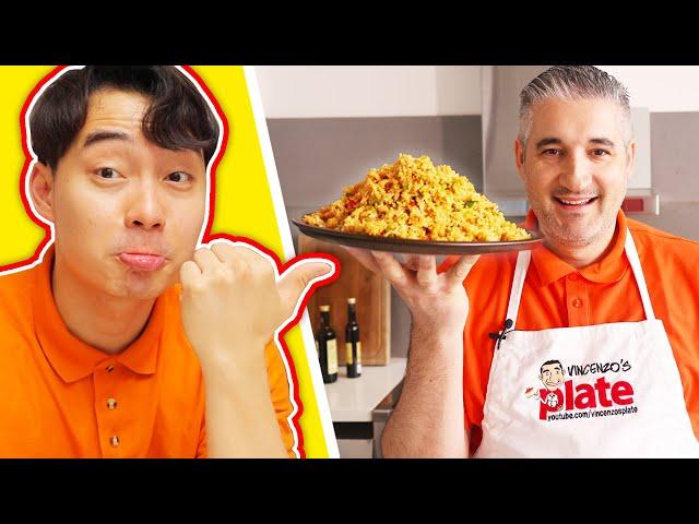 Uncle Roger Review CRAZY ITALIAN CHEF Egg Fried Rice
