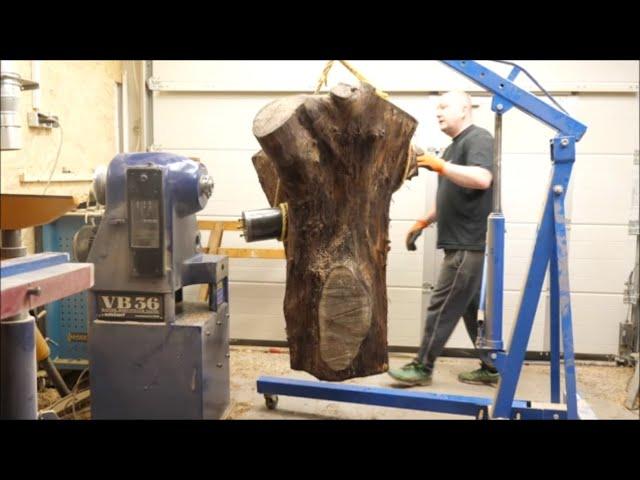 Woodturning XXL: reaching the limit of the VB36? Large walnut bowl destroys tool. English subtitles