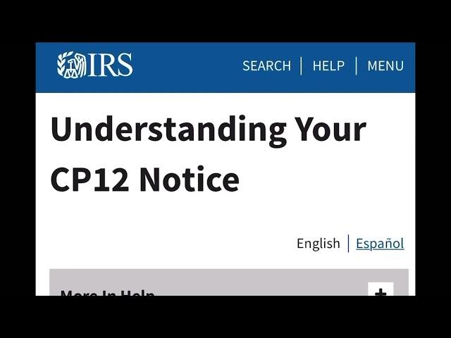 2022 IRS Tax Refund | What should we do after IRS sent CP12 notice?