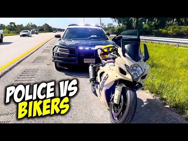 MOTORCYCLE POLICE CHASE | COPS VS BIKERS | ANGRY & COOL COPS 2024