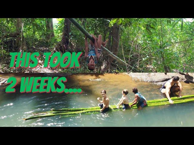 We Built A Double Decker Bamboo Raft_Vlog 106