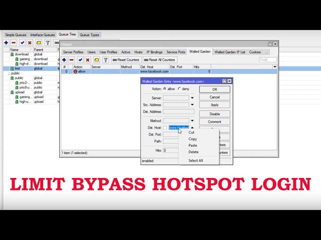 Tutorial Limit Bypass Hotspot Login Mikrotik