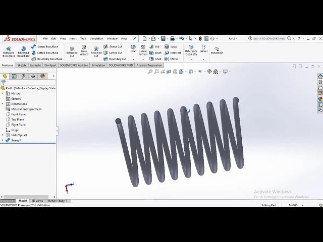 SOLIDWORKS : How to create spring | IMPULSE