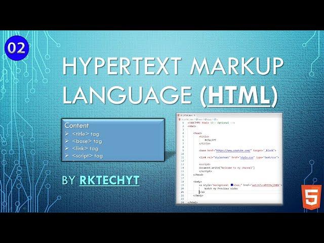 02 title, base, link & script tag in HTML || HTML for Absolute Beginners || 1080p