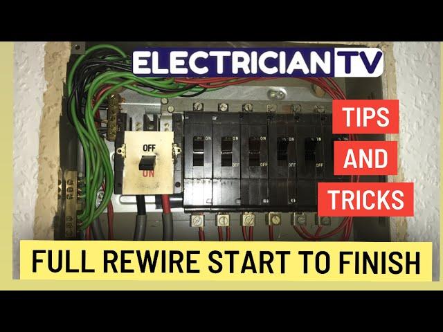 How to rewire a house from start to finish week 10 uk Electrician