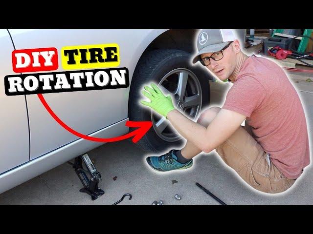 Rotate Your Tires At Home - No Jack Stands Required!