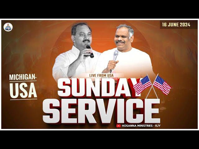 16-06-2024 LIVE - SPECIAL SUNDAY SERVICE  - MICHIGAN - USA - 𝑷𝒂𝒔.𝑱𝒐𝒉𝒏 𝑾𝒆𝒔𝒍𝒆𝒚 anna, Pas.Ramesh anna