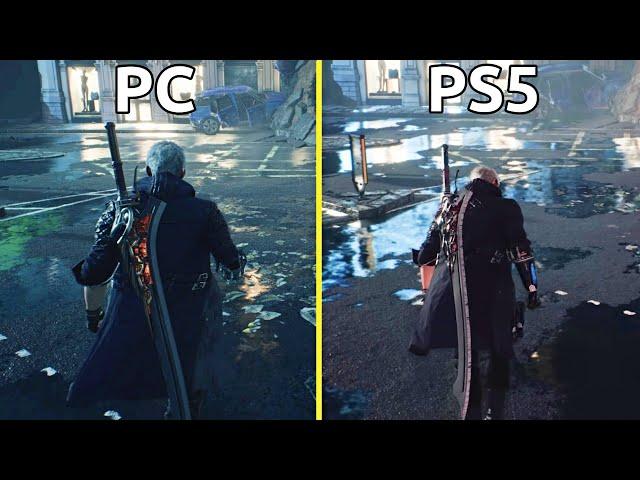 Devil May Cry 5 Special Edition PS5 Vs PC Graphics Comparison (Ray Tracing On Vs Off)