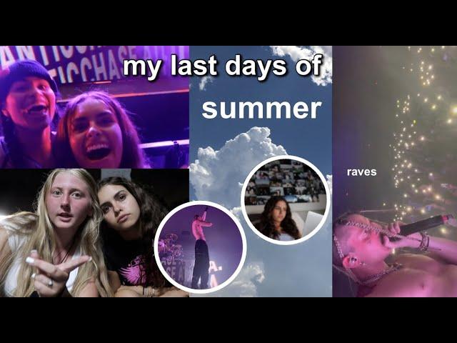my last days of summer | concert vlog, soccer game, study day