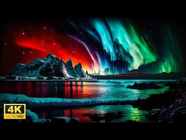 Explore The Aurora Borealis & The Northern Lights in 4K Video Ultra HD with Relaxing Music