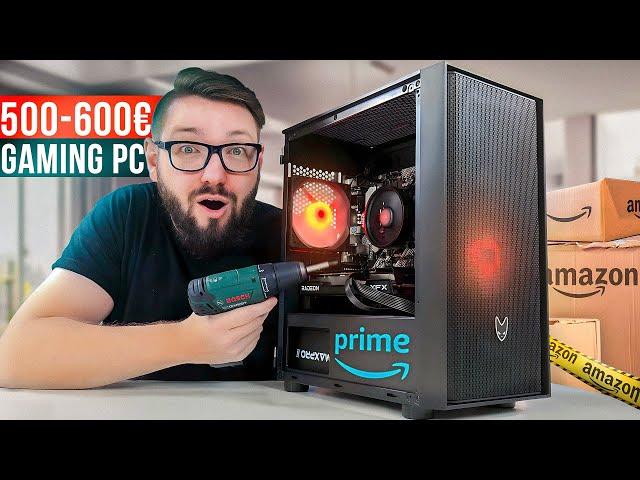 500 - 600 Euro GAMING PC BAUEN & TEST | NUR mit Amazon PRIME bauen!!