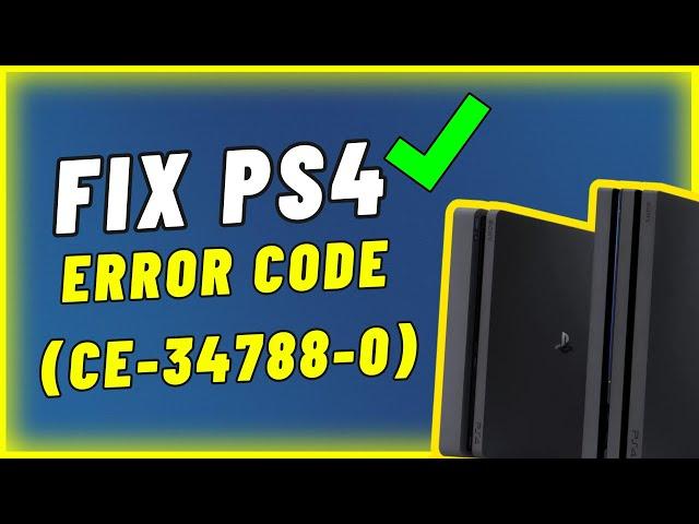 How to Fix PS4 Update Error (CE-34788-0) 2024