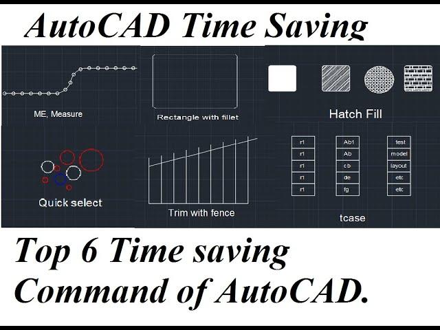 AutoCAD Time Saving Tricky Command Part 1, Top 6 Time Saving #command #autocad #biggners