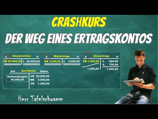 Crashkurs Ertragskonto: Vom Eigenkapital über die Erträge im GuV-Konto zum Schlussbilanzkonto!