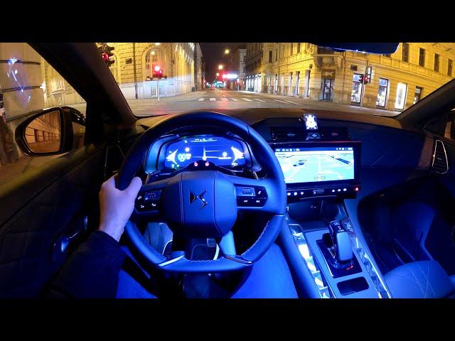 DS 7 2023 (Facelift) - night POV test drive (PURE DRIVING) 225 HP Plug-in Hybrid