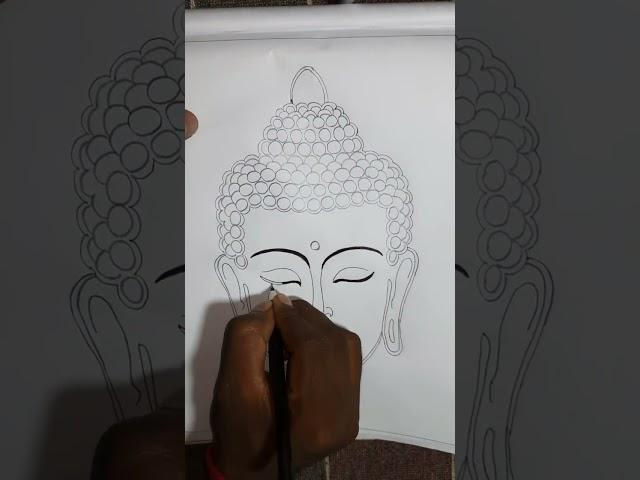 Lord Buddha Drawing for Beginners | Buddha Purnima Drawing #newmodel #drawing #shorts #viral #video