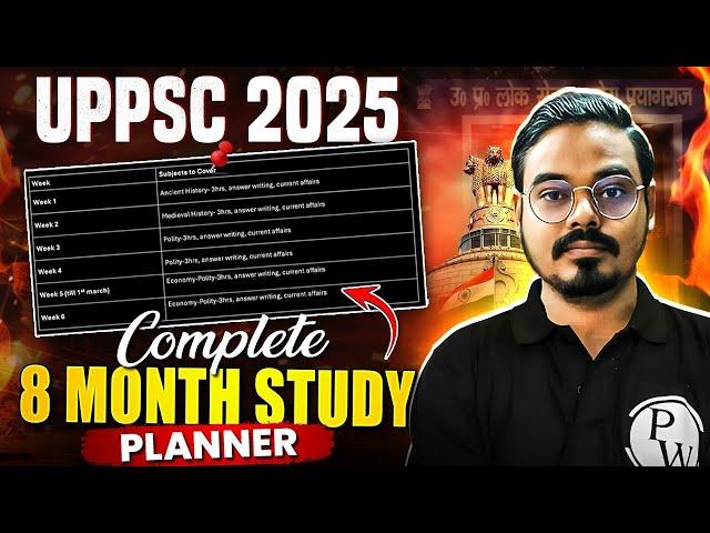 UPPSC 2025 | UPPCS 8 Months Study Plan | Prelims + Mains Strategy | UPPSC Wallah