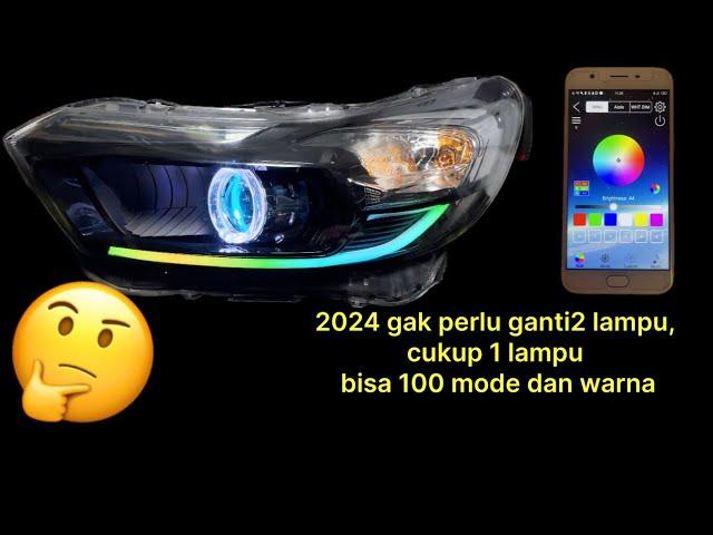 peasang projie biled AES TURBO dan lampu alis RGB  AES di honda brio by AES