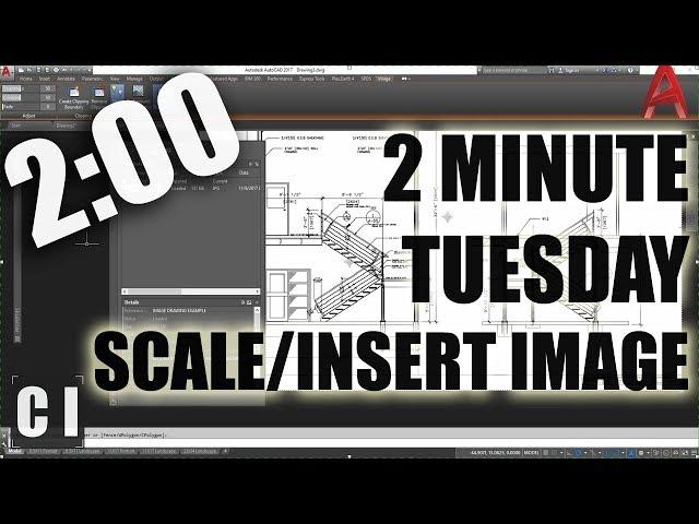 AutoCAD: How to Scale/Insert an Image for Digitizing or Reference! - 2 Minute Tuesday