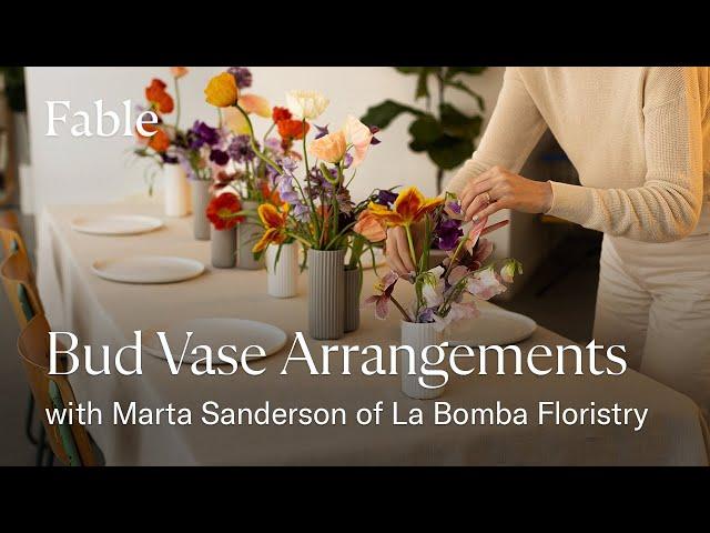 Bud Vase Arrangements with La Bomba Floristry