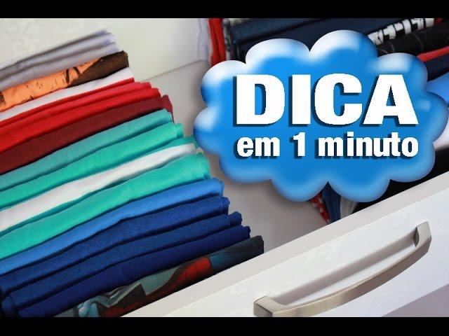 Dica em 1 minuto: Como dobrar camisetas para armário e gaveta | Renata Nicolau