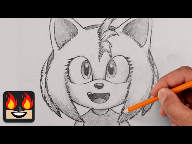 How To Draw Amy Rose | Sonic 3 Sketch Tutorial