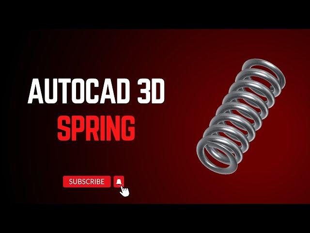 How to Design 3D Spring in AutoCAD  | TechTutorials