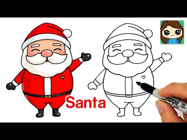 How to Draw Santa Claus EASY 