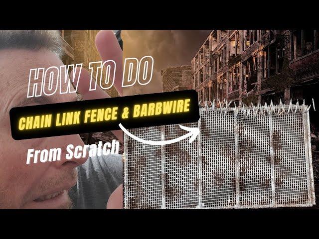 DIY Chain Link Fence + Barbwire - Scale Modeling from Scratch