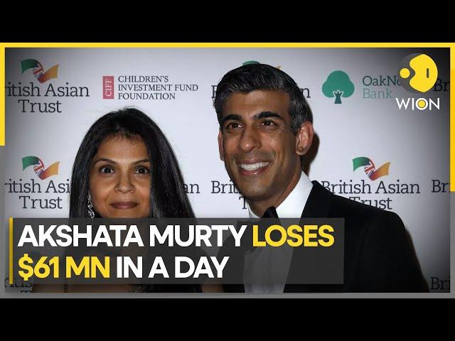 Akshata Murty LOSES $61 million in a day after Infosys stocks tumble | World Business Watch | WION