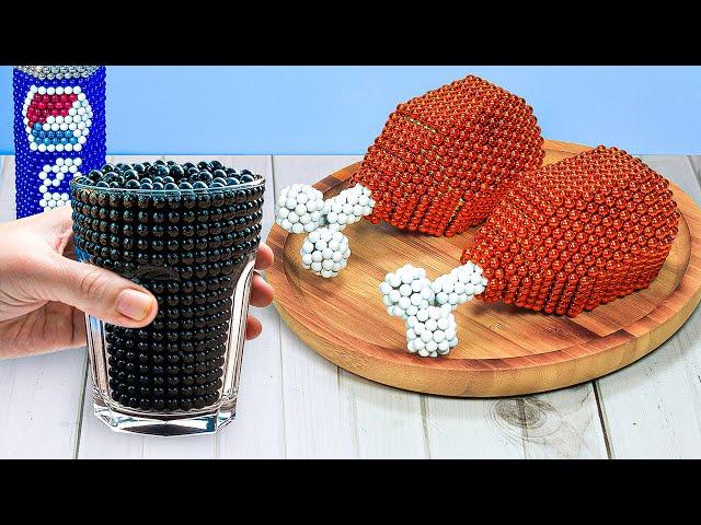 DIY - FAST FOOD Fried Chicken From Magnetic Balls | Satisfying ASMR Magnet Cooking