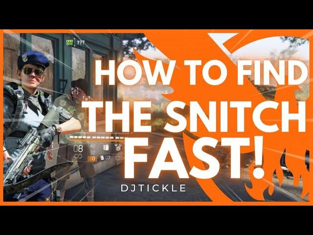 HOW TO FIND THE SNITCH FAST! THE DIVISION 2!