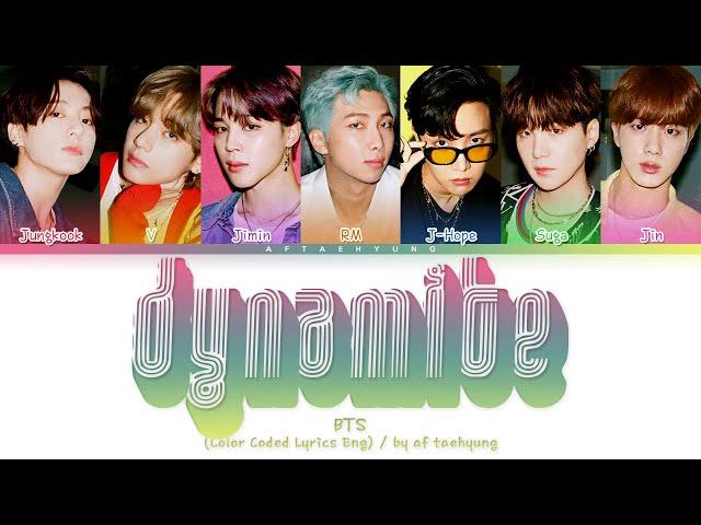 BTS (방탄소년단) - Dynamite (Color Coded Lyrics Eng)