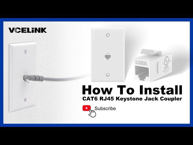 CAT6 RJ45 Keystone Jack Coupler Operating Instruction | VCELINK