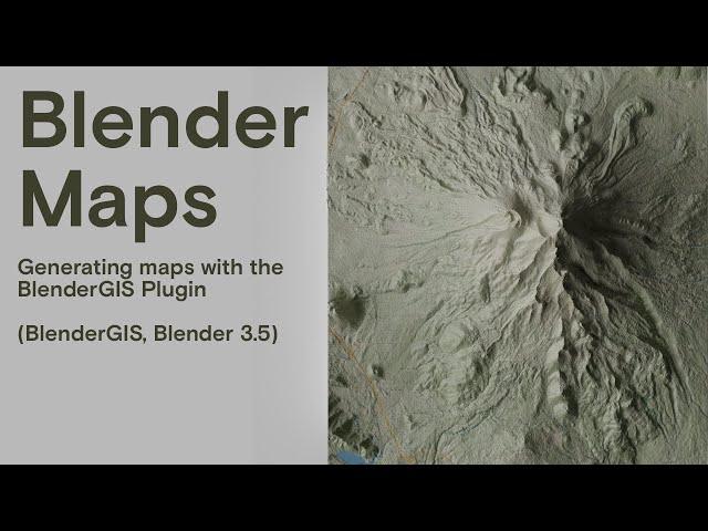 Maps in Blender 3.5 using the BlenderGIS Plugin